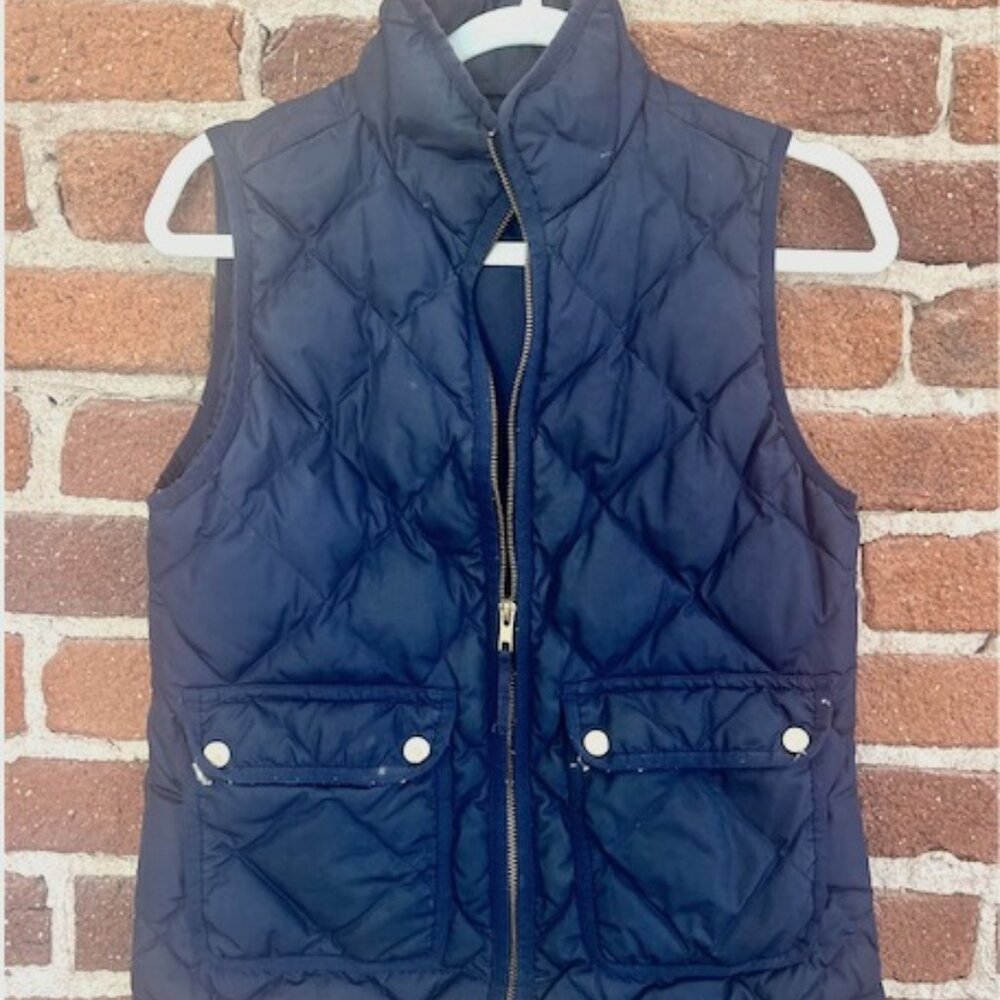 J-Crew Navy Quilted "Excursion" Vest - Size XS